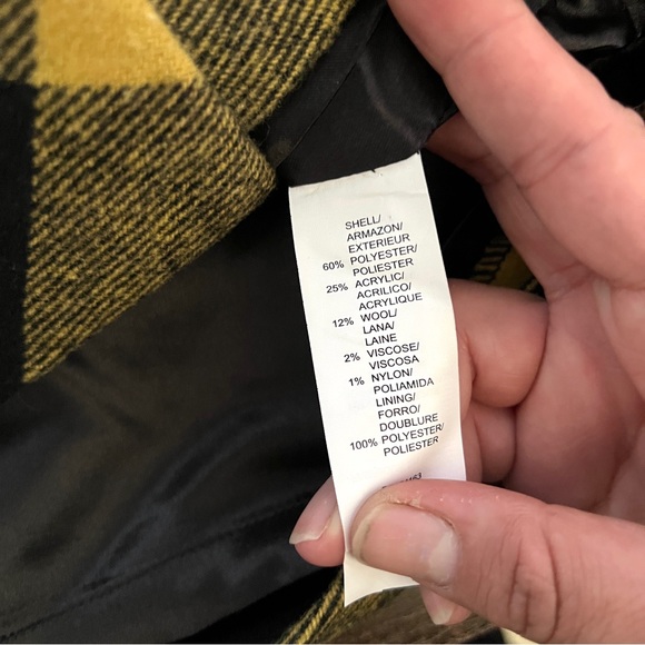 NWT KENSIE Woman's Yellow & Black Plaid Wool-Blend Mini-Skirt Size 4 - Picture 6 of 10